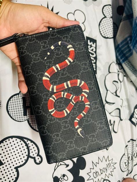 kingsnake gucci wallet replica|gucci kingsnake wallet used.